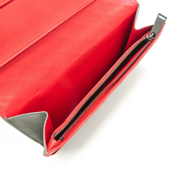 Bottega Veneta Intrecciato 134075 Women,Men Leather Long Wallet (bi-fold) Dar... - Picture 3 of 14